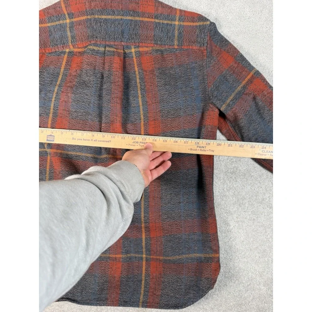The North Face Men's Arroyo Flannel Shirt Size Small Summit‎ Grey Orange Cotton